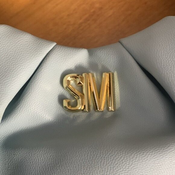 Steve Madden Corinne Crescent Crossbody 2-way Bag Ruched Handle Sea Crush Mint - Picture 4 of 12